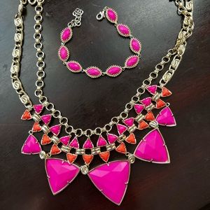 Kendra Scott statement necklace/bracelet set